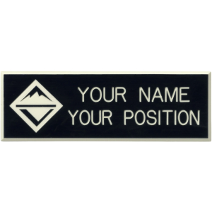 Venturing Two-line Nameplate